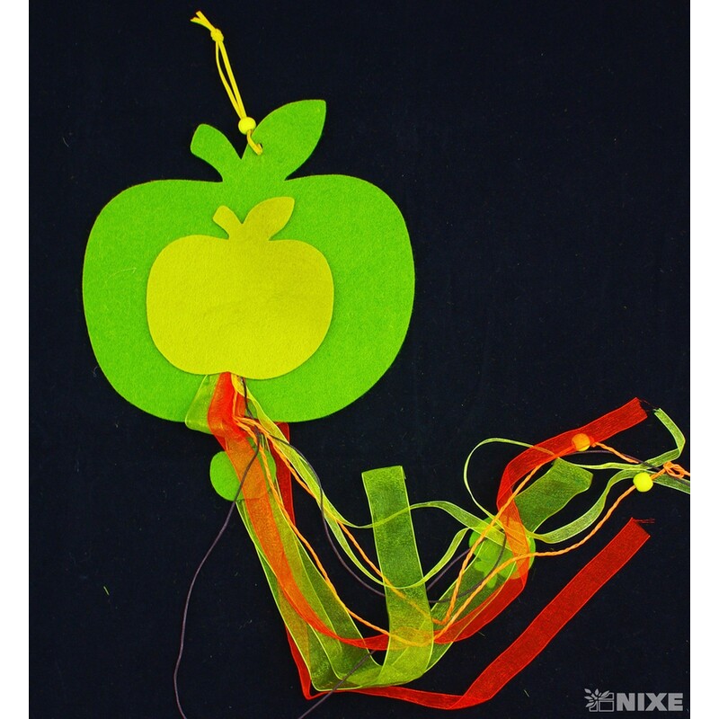 ZÁVĚS JABLKO FILC 5ks 18x60cm*MIX BAREV