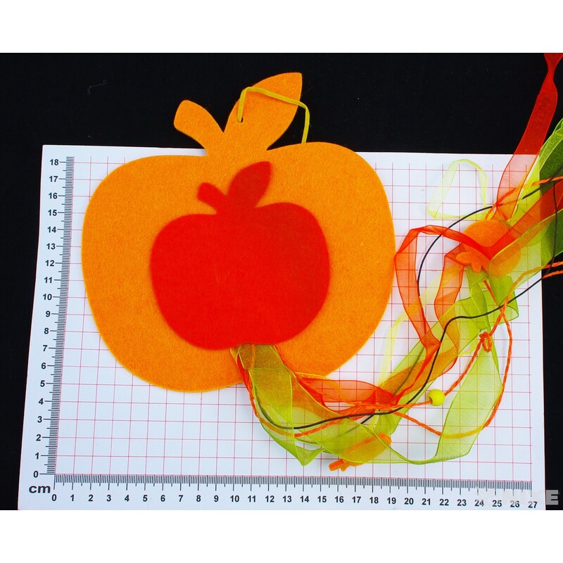 ZÁVĚS JABLKO FILC 5ks 18x60cm*MIX BAREV