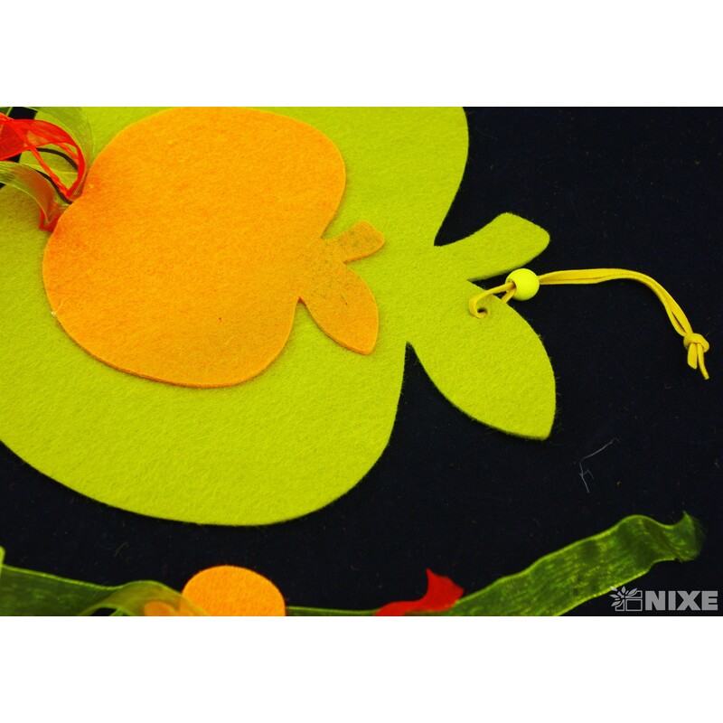 ZÁVĚS JABLKO FILC 5ks 18x60cm*MIX BAREV