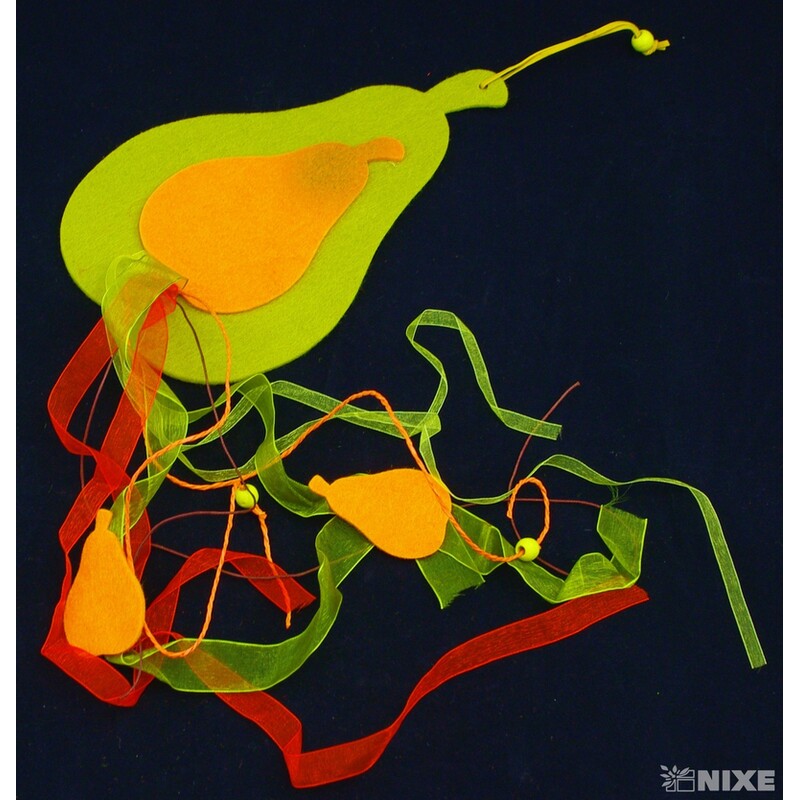 ZÁVĚS FILC HRUŠKA 5ks 22x60cm*MIX BAREV