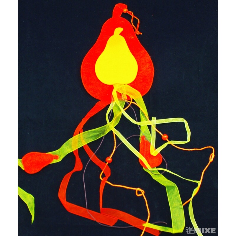 ZÁVĚS FILC HRUŠKA 5ks 22x60cm*MIX BAREV