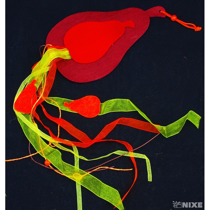 ZÁVĚS FILC HRUŠKA 5ks 22x60cm*MIX BAREV