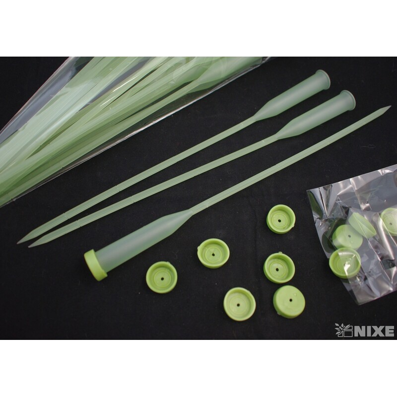 PLASTOVÁ AMPULE SE ZÁPICHEM 30cm*ZELENÁ SV.