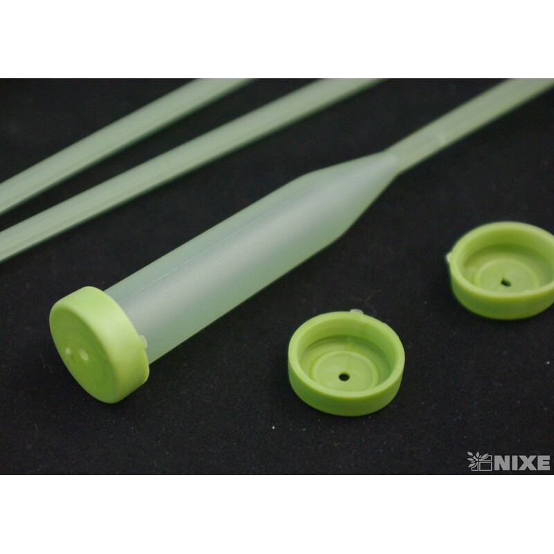 PLASTOVÁ AMPULE SE ZÁPICHEM 30cm*ZELENÁ SV.