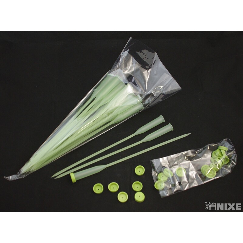 PLASTOVÁ AMPULE SE ZÁPICHEM 30cm*ZELENÁ SV.