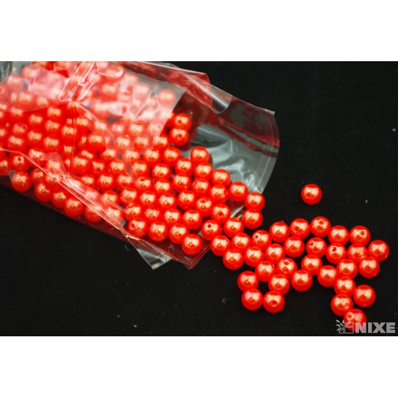 KORÁLKY 8mm cca 208ks*MERUŇKOVÁ