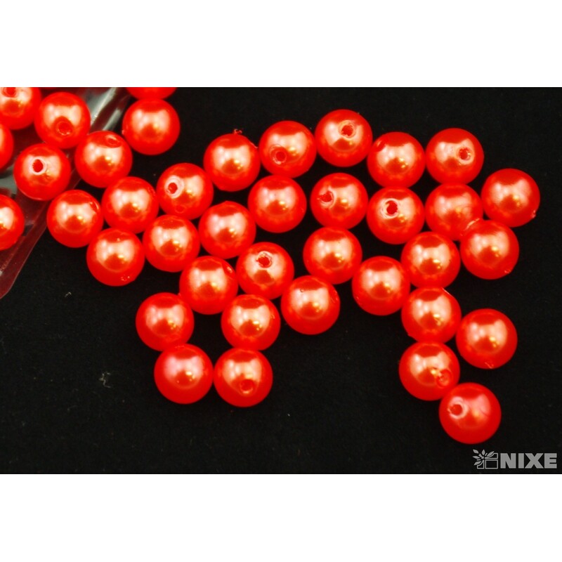 KORÁLKY 8mm cca 208ks*MERUŇKOVÁ