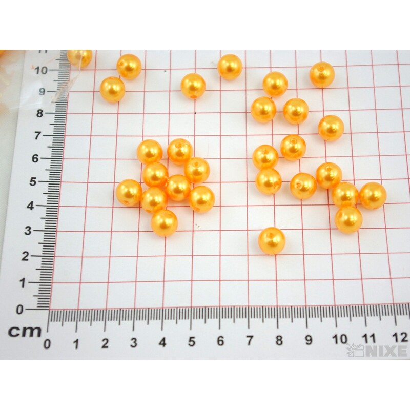 KORÁLKY 10mm cca 104ks*MERUŇKOVÁ