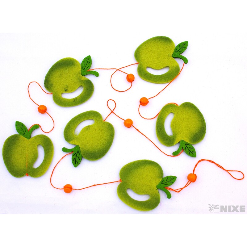 GIRLANDA JABLÍČKA 4x125cm*MIX BAREV