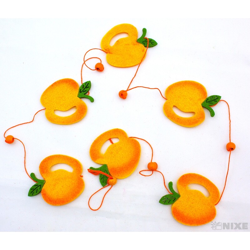 GIRLANDA JABLÍČKA 4x125cm*MIX BAREV