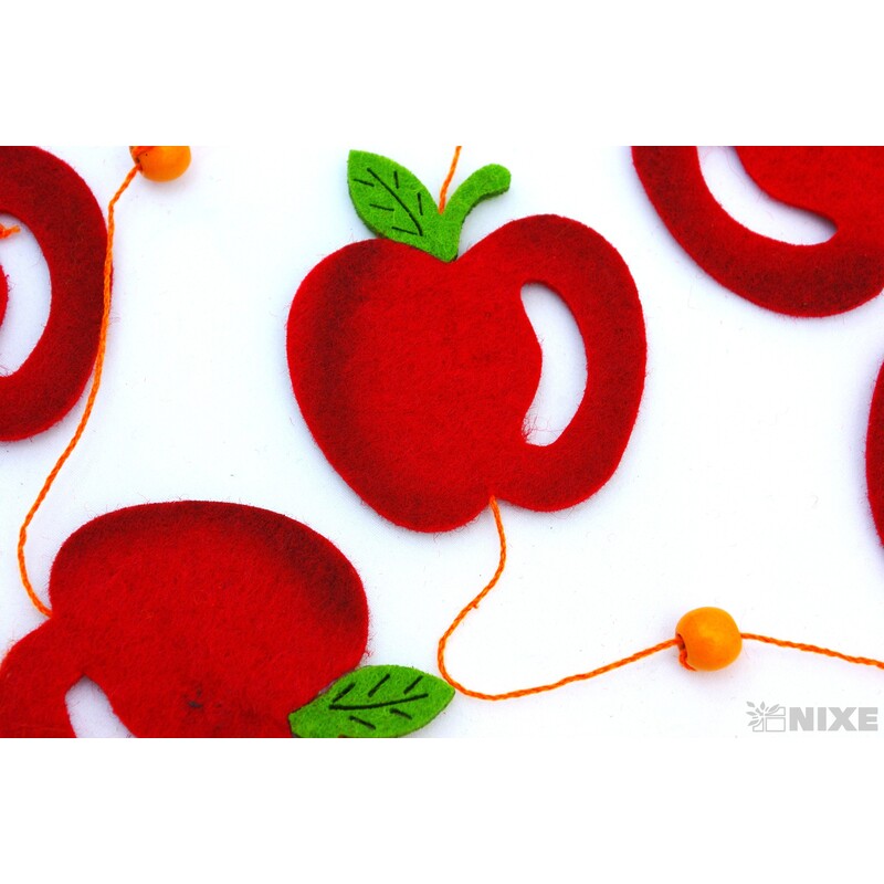 GIRLANDA JABLÍČKA 4x125cm*MIX BAREV