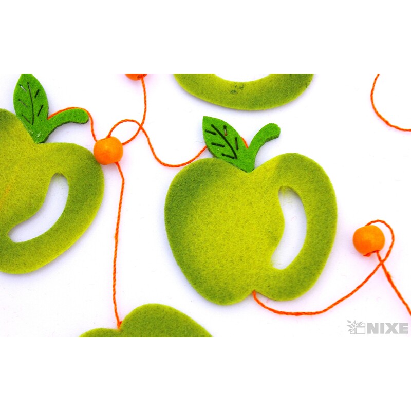 GIRLANDA JABLÍČKA 4x125cm*MIX BAREV