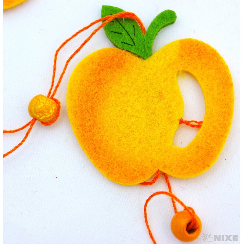 GIRLANDA JABLÍČKA 4x125cm*MIX BAREV