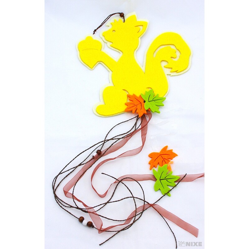 ZÁVĚS VEVERKA FILC 25x80cm*MIX BAREV