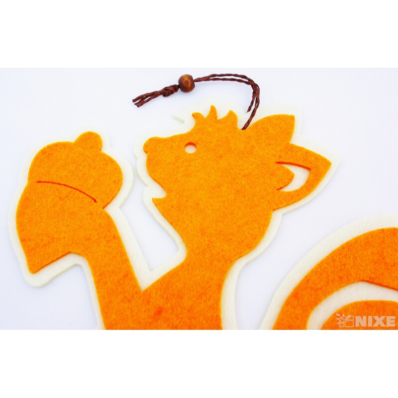 ZÁVĚS VEVERKA FILC 25x80cm*MIX BAREV