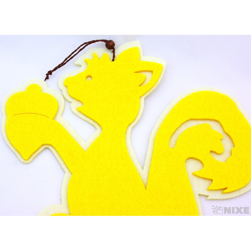 ZÁVĚS VEVERKA FILC 25x80cm*MIX BAREV