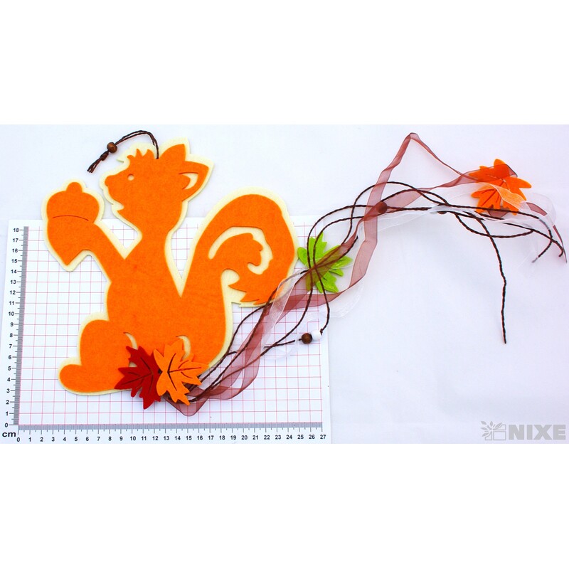 ZÁVĚS VEVERKA FILC 25x80cm*MIX BAREV