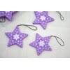 ZÁVĚS HVĚZDA 8cm 8ks*FIALOVÁ