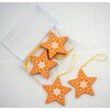ZÁVĚS HVĚZDA 8cm 8ks*ORANŽOVÁ
