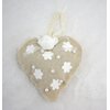 ZÁVĚS SRDCE TEXTIL 11cm*PŘÍRODNÍ