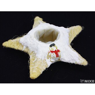 HVĚZDA STOJAN SISAL 25x7cm