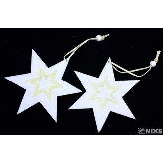 ZÁVĚS HVĚZDIČKA FILC 11x18cm*MIX BAREV