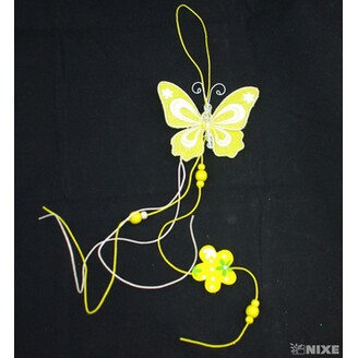 ZÁVĚS MOTÝL 8x50cm*ŽLUTÁ