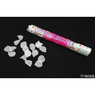 KONFETY VYSTŘELOVACÍ LÍSTEK 40cm*BÍLÁ