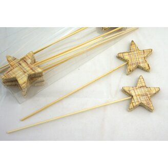ZÁPICH HVĚZDA 7x26cm 8ks*PŘÍRODNÍ