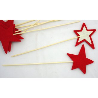 ZÁPICH HVĚZDA 8x25cm 12ks*ČERVENÁ