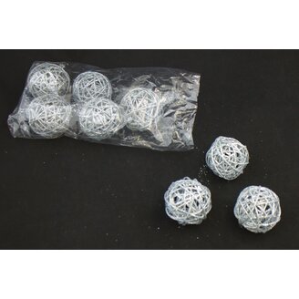 KOULE RATTAN METAL 7,5cm*MIX BAREV