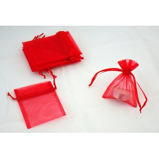 SÁČEK ORGANZA 08x10,5cm*ČERVENÁ 15