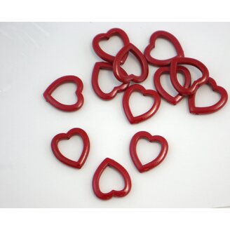 SRDCE NAVLÉKACÍ 2,5cm 12ks*ČERVENÁ