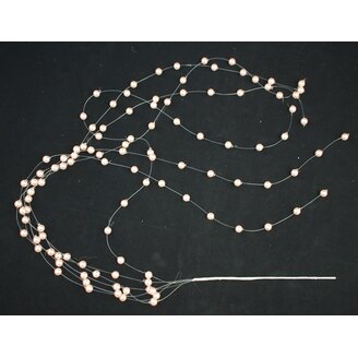 ZÁPICH KORÁLKY NA SILONU 6mmx60cm 18ks*RŮŽOVÁ