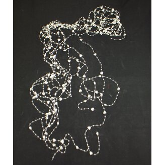 PERLIČKY NA SILONU SRDÍČKO 120cm 10ks*KRÉMOVÁ