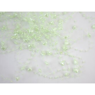 PERLIČKY NA SILONU SRDÍČKO 120cm 10ks*ZELENÁ