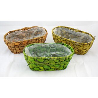 KVĚTNÍK ŠUSTÍ OVÁL 25x13x10cm*MIX BAREV