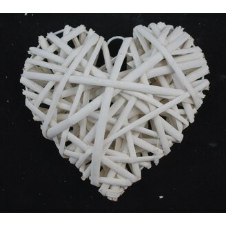 SRDCE ZÁVĚS 14cm*BÍLÁ