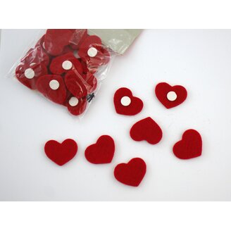 SRDCE FILC NALEP. 3x2cm 24ks*ČERVENÁ