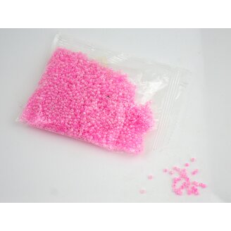 KORÁLKY SKLENĚNÉ 2mm 50g*RŮŽOVÁ