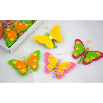 MOTÝL FILC NALEPOVACÍ 5cm 12ks*MIX 