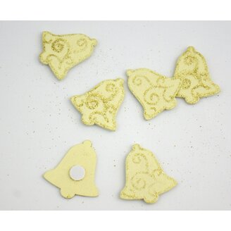 NALEPOVACÍ ZVONEK 3,5cm 6ks*KRÉMOVÁ