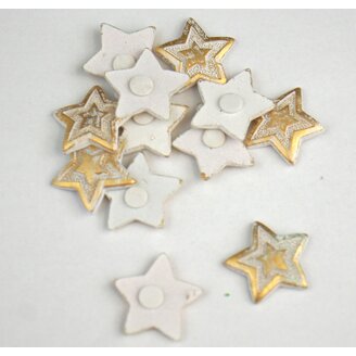 NALEPOVACÍ HVĚZDA 3cm 12ks JL2*BÍLÁ