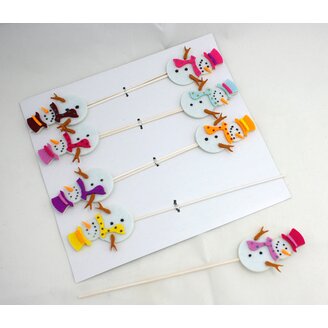 ZÁPICH FILC SNĚHULÁK 8x28cm 8ks*MIX BAREV