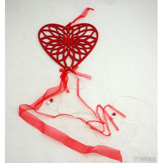 ZÁVĚS FILC SRDCE 21x55cm*ČERVENÁ