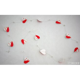 GIRLANDA SRDCE 120cm*ČERVENÁ