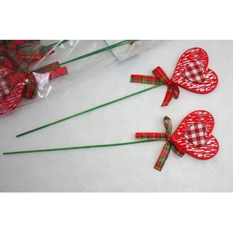 ZÁPICH SRDCE 6x26cm*ČERVENÁ