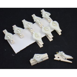 OZDOBNÝ KOLÍČEK KALA 3,5cm 10ks*SMETANOVÁ