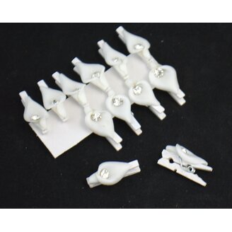 OZDOBNÝ KOLÍČEK KALA 2,5cm 12ks*BÍLÁ