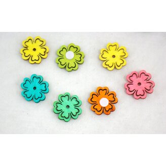 KVÍTEK NALEPOVACÍ 2cm 24ks*MIX BAREV